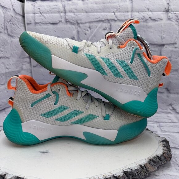 Adidas Harden Stepback 3 Shoes Men Sz 5 Wmn Sz 7 The Bahamas Bounce Mint Coral - Picture 10 of 12